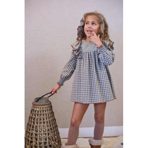 BICHITOS - Vestido vichy volantes