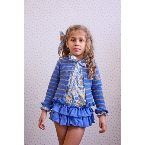 CHILDREN CHOCOLATE - Braga lunares + Blusa estampada