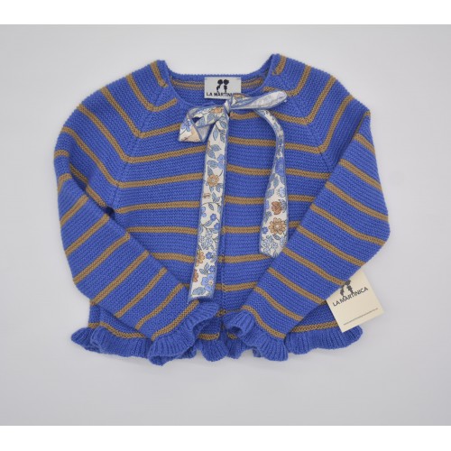 CHILDREN CHOCOLATE - chaqueta niña 3/4 rayas