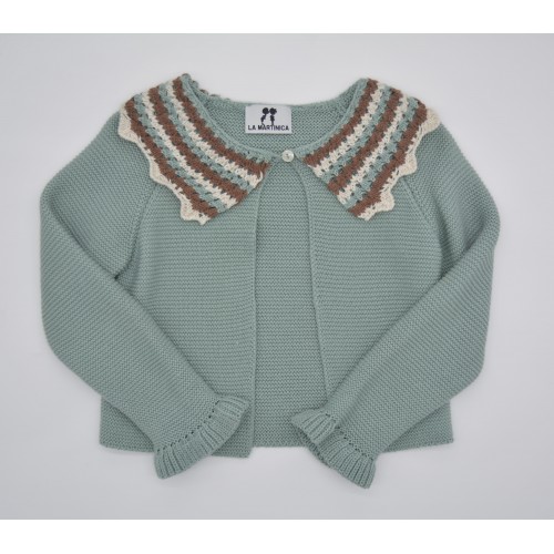 BICHITOS - chaqueta niña 3/4 cuello bordado