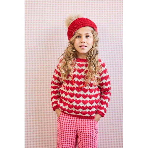 PINK & RED - Jersey niña corazones