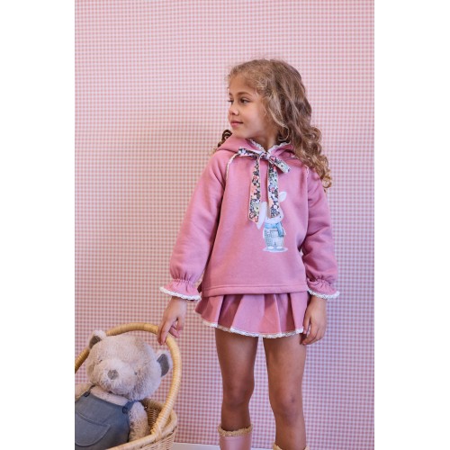 UN PEDACITO DE MI - Sudadera niña conejito + Braga felpa