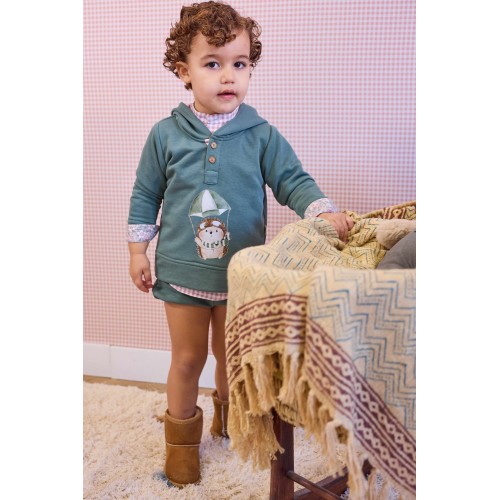 VIENA - Sudadera niño verde globo